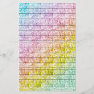 Rainbow Colors Stationery met optionele lijnen Briefpapier