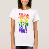 Rainbow Colors T-shirt (Italiaans) (Voorkant)