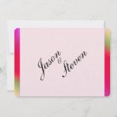 Rainbow Colors Wedding Gay Interest Kaart (Achterkant)