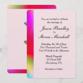 Rainbow Colors Wedding Gay Interest Kaart (Voorkant / Achterkant)