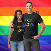 Rainbow Coloured Pride Word Unisex T-Shirt