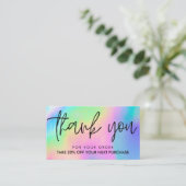 Rainbow Colours Beauté Salon Carte de réduction (Debout devant)