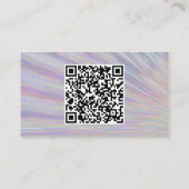 Rainbow Colours Design QR Code 7 Lijn Aangepast Visitekaartje (Achterkant)