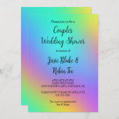 Rainbow Colours Invitation Wedding shower de Coupl (Devant / Derrière)