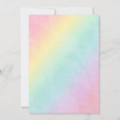 Rainbow Colours Pastels Invitation de fête d'anniv (Dos)