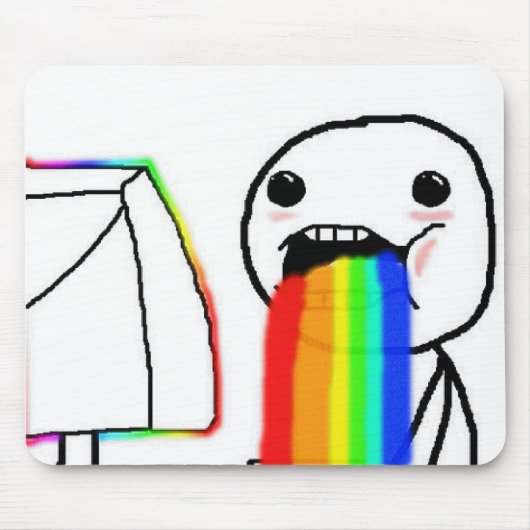 Rainbow Computer Face Guy Muismat (Voorkant)