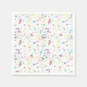 Rainbow confetti anniversaire serviettes en papier (Devant)