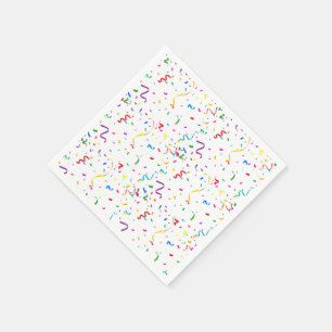 Rainbow confetti anniversaire serviettes en papier