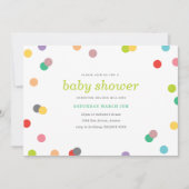 Rainbow Confetti Baby shower Invite Kaart (Voorkant)