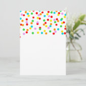 Rainbow Confetti Baby Sprinkle Kaart (Staand voorkant)