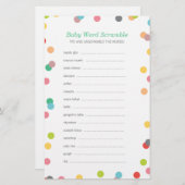 Rainbow Confetti Baby Word Scramble Game (Voorkant / Achterkant)