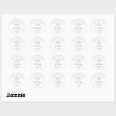 Rainbow Confetti bruiloft Ronde Sticker (Vel)