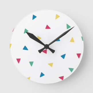 Rainbow Confetti Clock Ronde Klok