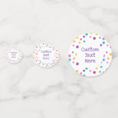 Rainbow Confetti Cute Kitty Chat Anniversaire (Derrière)