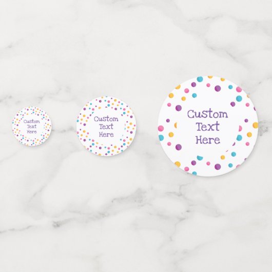 Rainbow Confetti Cute Kitty Chat Anniversaire (Derrière)