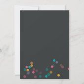 Rainbow Confetti Invitation Kaart (Achterkant)