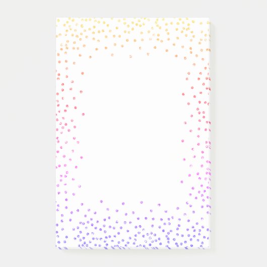 Rainbow Confetti Post Post-it® Notes (Voorkant)