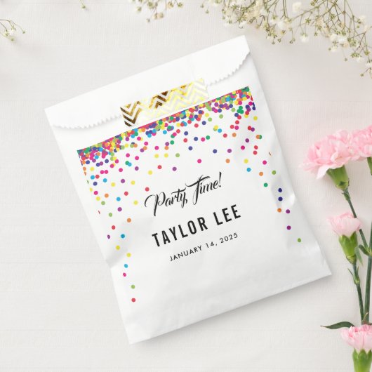 Rainbow confetti sprinkles verjaardagsdecor bedankzakje (Gezegeld)