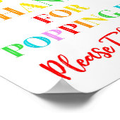 Rainbow-Confetti voor borden van popcorn Poster (Hoek)