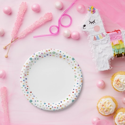 Rainbow Confetti Waterverf Stippen Papier Bord (Feest)