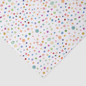 Rainbow Confetti Waterverf Stippen Tissue Paper Tissuepapier (Detail)