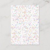 Rainbow Confetti Wedding Bedankt Plaatskaartje (Achterkant)