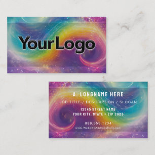 Rainbow Cosmic Galaxy Artisan Company Logo Visitekaartje