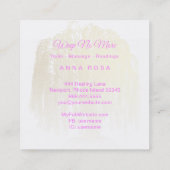 ** Rainbow Cosmic Willow Tree Moon Gold Vierkante Visitekaartje (Achterkant)