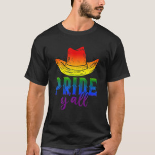 Rainbow Cowboy Pet LGBT Gay Pride Flag Rodeo Cowbo T-shirt