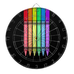 Rainbow Crayon Dartbord