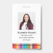 Rainbow Crayon School Badge (Back)