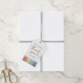 Rainbow Crayon Teacher Waardeer Gift Label Cadeaulabel (Met Touw)