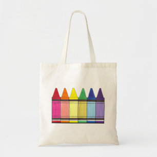 Rainbow Crayons Art Artist Supply Canvas tas