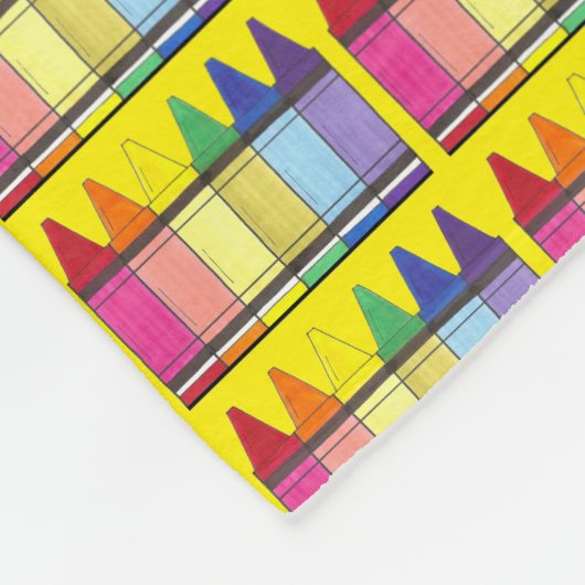 Rainbow Crayons Art School Teacher Artist Colour Fleece Deken (Hoek)