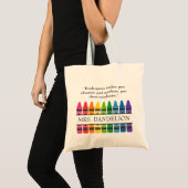 Rainbow Crayons Kindergarten Sac fourre-tout cadea (Devant (produit))