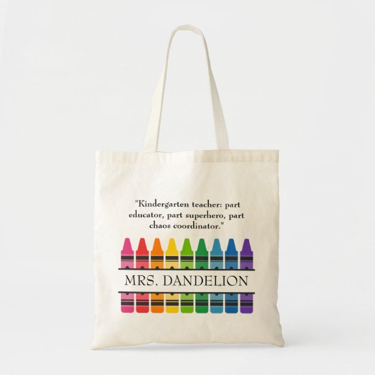 Rainbow Crayons Kindergarten Sac fourre-tout cadea (Devant)