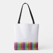 Rainbow Crayons Kindergarten Teacher Gift Draagtas (Achterkant)