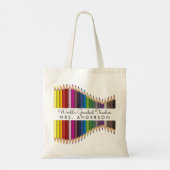 Rainbow Crayons Kindergarten Teacher Gift Tote Bag (Achterkant)