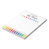 Rainbow Crayons Kindergarten Teacher Notitieblok (Gedraaid)