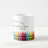 Rainbow Crayons Mondes Meilleures Mug de café ense (Centre)