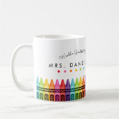 Rainbow Crayons Mondes Meilleures Mug de café ense (Gauche)