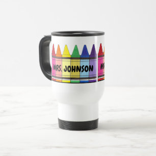 Rainbow Crayons Personalized School Art Teacher Reisbeker