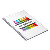 Rainbow Crayons Préscolaire Carnet enseignant (Côté Droit)