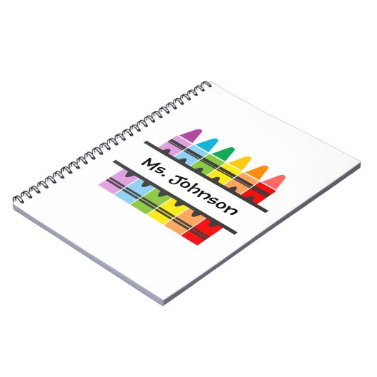 Rainbow Crayons Préscolaire Carnet enseignant (Côté gauche)