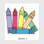 Rainbow Crayons Sticker (Vel)