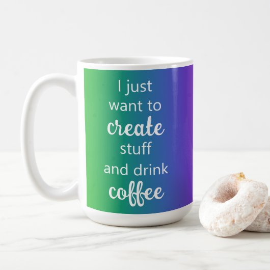 Rainbow Creëer Stuff en Drink Coffee Mok (Met donut)