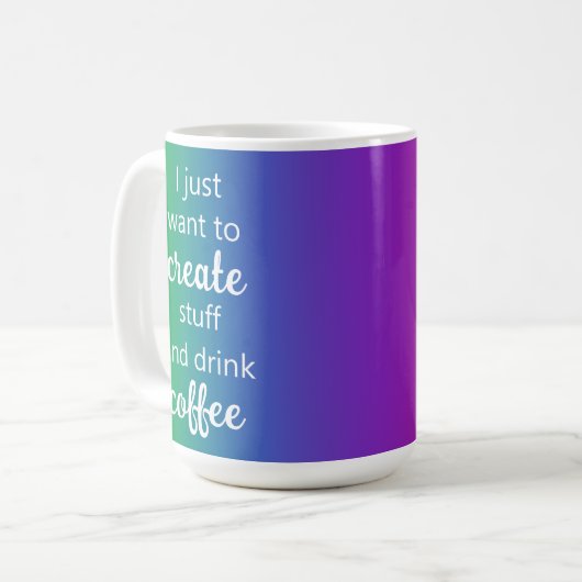 Rainbow Creëer Stuff en Drink Coffee Mok (Voorkant links)