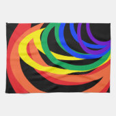 Rainbow Crescent Colors Abstracte keukenhanddoeken (Horizontaal)