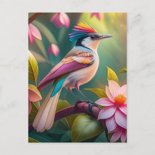 Rainbow Crested Jay Fantasy Bird Briefkaart