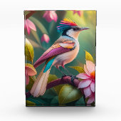 Rainbow Crested Jay Fantasy Bird Fotoblokken (Voorkant)